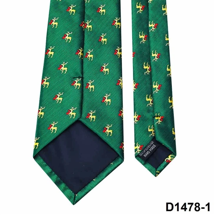 Festive Neckwear Reindeer Woven Necktie Christmas Tie