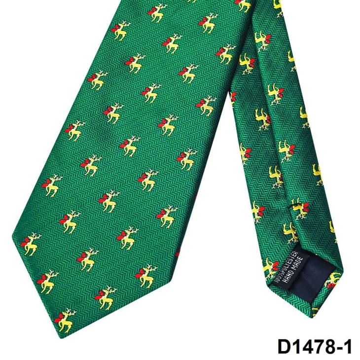 Festive Neckwear Reindeer Woven Necktie Christmas Tie