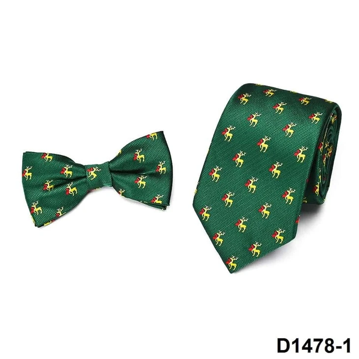 Festive Neckwear Reindeer Woven Necktie Christmas Tie